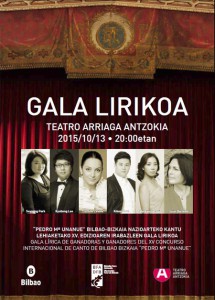 XVª edición del Concurso Internacional de Canto de Bilbao-Bizkaia Pedro Mª Unanue